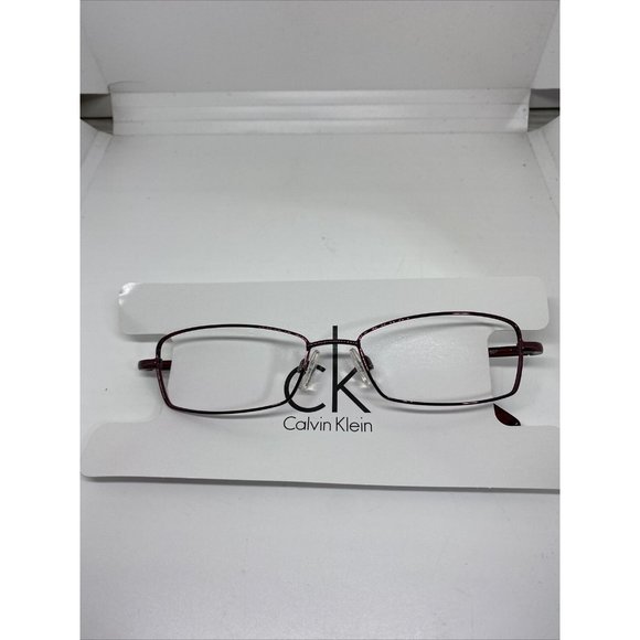 NEW Calvin Klein CK5202 607 EYEGLASSES METAL FRAME Plum/Red 52-16-135 Womens main image 8